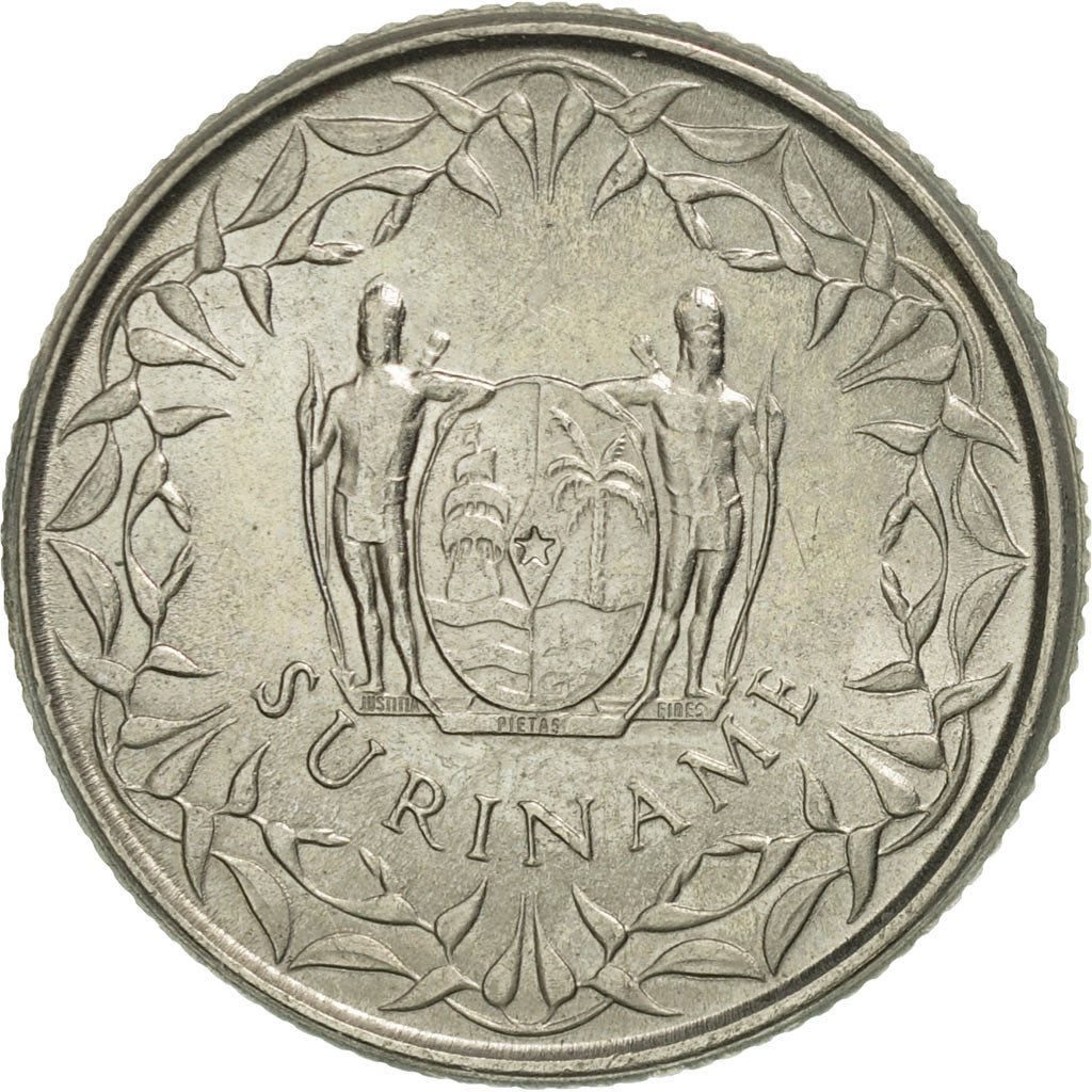 Münze, Surinam, 25 Cents, 1976, VZ+, Copper-nickel, KM:14