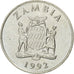 Moneta, Zambia, 25 Ngwee, 1992, British Royal Mint, AU(50-53), Nickel