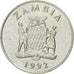 Monnaie, Zambie, 25 Ngwee, 1992, British Royal Mint, TTB+, Nickel plated steel