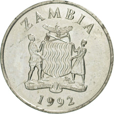 Monnaie, Zambie, 50 Ngwee, 1992, British Royal Mint, TTB+, Nickel plated steel