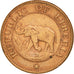Moneda, Liberia, Cent, 1972, MBC+, Bronce, KM:13