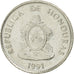 Moneta, Honduras, 20 Centavos, 1991, AU(55-58), Nickel platerowany stalą