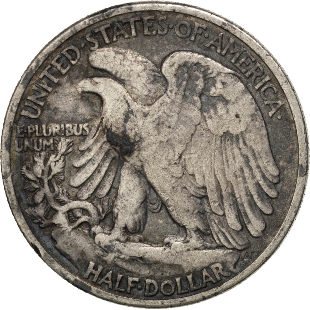 Coin, United States, Walking Liberty Half Dollar, Half Dollar, 1942, U.S. Mint