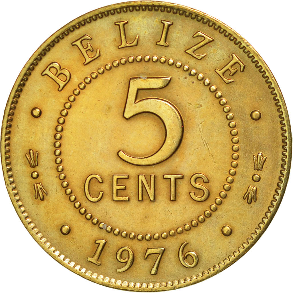 Belize, 5 Cents, 1976, Franklin Mint, AU(55-58), Nickel-brass, KM:34