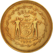 Belice, Cent, 1974, Franklin Mint, MBC+, Bronce, KM:38