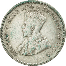 Colonias del Estrecho, George V, 10 Cents, 1927, MBC+, Plata, KM:29b