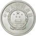 Moneda, CHINA, REPÚBLICA POPULAR, Fen, 1975, EBC+, Aluminio, KM:1