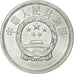 Coin, CHINA, PEOPLE'S REPUBLIC, 2 Fen, 1989, MS(60-62), Aluminum, KM:2