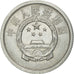 Monnaie, CHINA, PEOPLE'S REPUBLIC, 2 Fen, 1977, SUP, Aluminium, KM:2