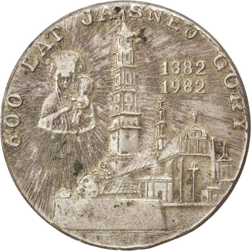 Poland, Religions & beliefs, Medal, 1982, EF(40-45), Silver, 25.86