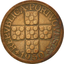Coin, Portugal, 10 Centavos, 1950, EF(40-45), Bronze, KM:583