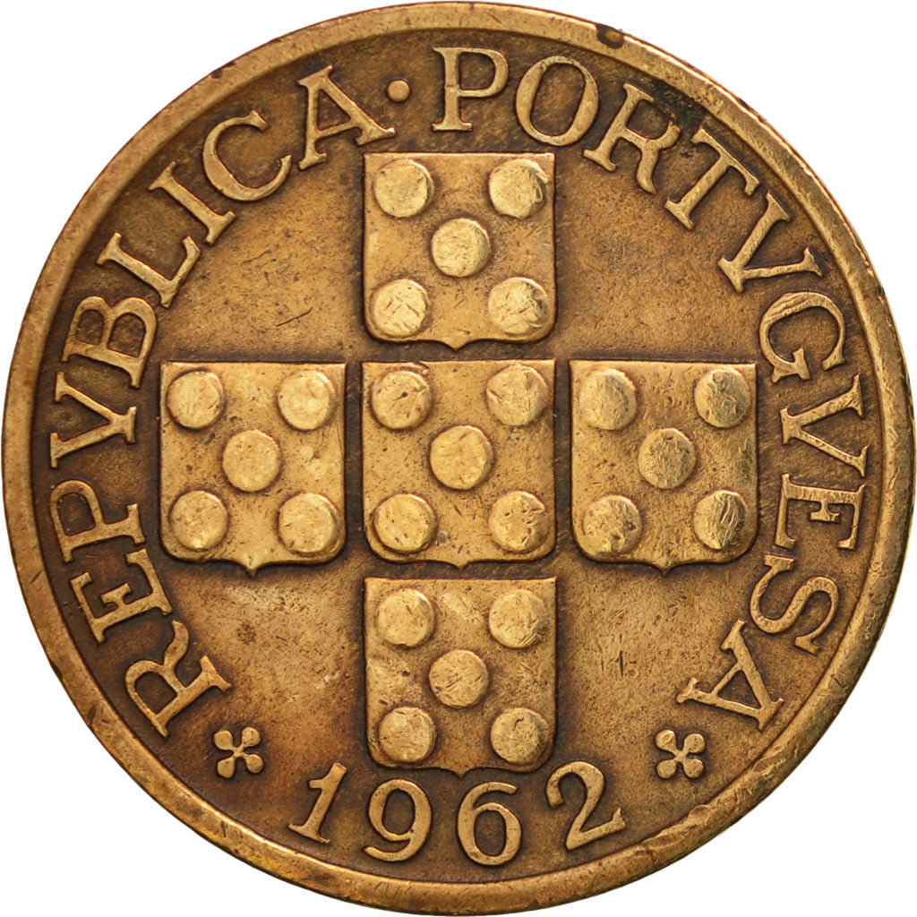 Coin, Portugal, 20 Centavos, 1962, EF(40-45), Bronze, KM:584