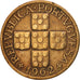 Coin, Portugal, 20 Centavos, 1962, EF(40-45), Bronze, KM:584