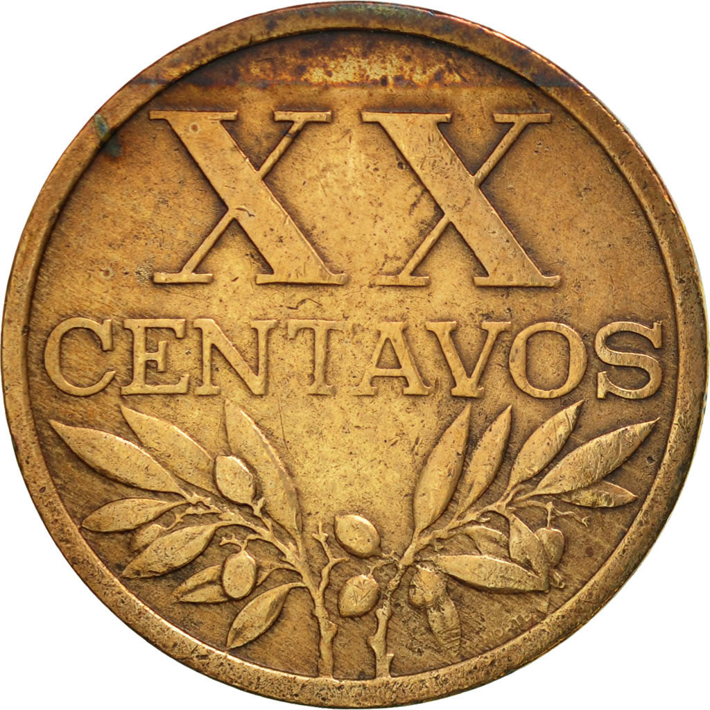 Coin, Portugal, 20 Centavos, 1962, EF(40-45), Bronze, KM:584