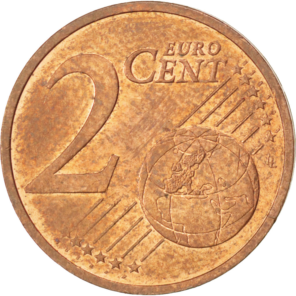 France, 2 Centimes d'Euro, AU(55-58), Coppered Steel, 3.07