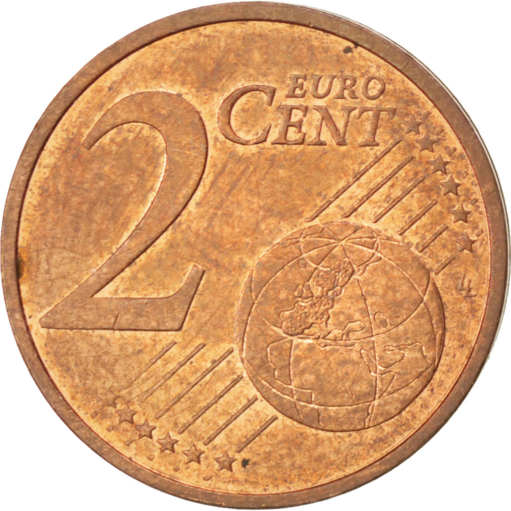 France, 2 Centimes d'Euro, AU(55-58), Coppered Steel, 3.07