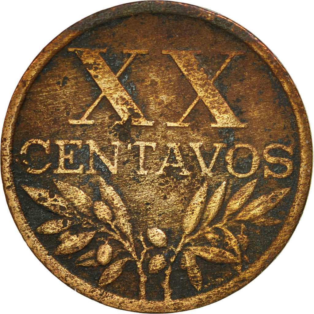 Coin, Portugal, 20 Centavos, 1964, EF(40-45), Bronze, KM:584