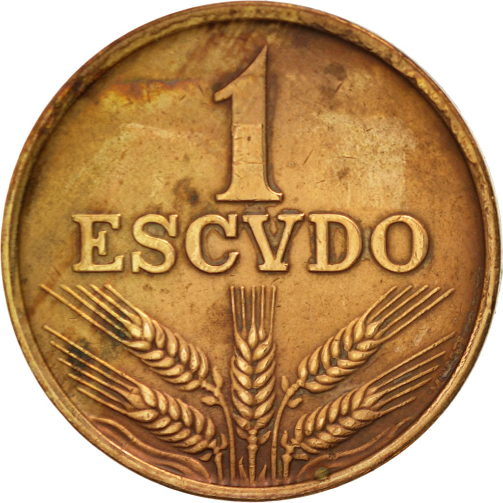 Coin, Portugal, Escudo, 1975, EF(40-45), Bronze, KM:597