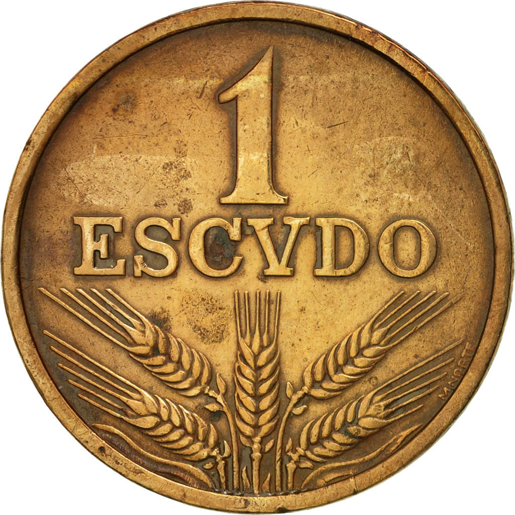 Coin, Portugal, Escudo, 1976, EF(40-45), Bronze, KM:597