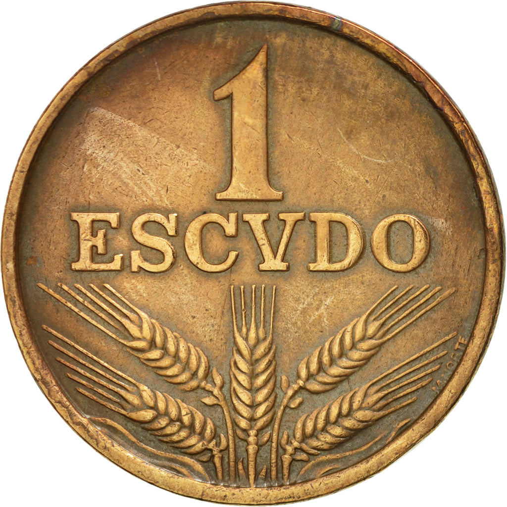 Portugal, Escudo, 1977, EF(40-45), Bronze, KM:597