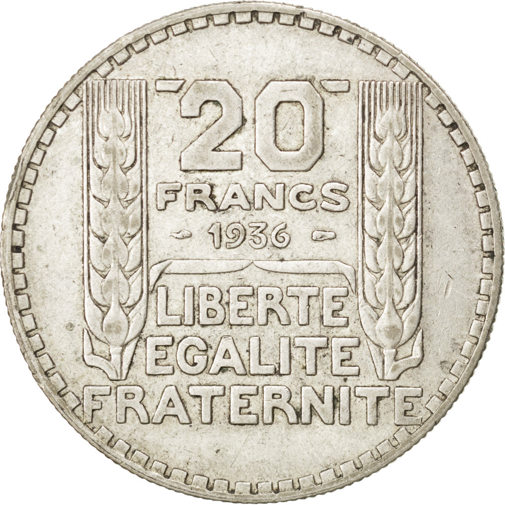 Münze, Frankreich, Turin, 20 Francs, 1936, SS, Silber, KM:879, Gadoury:852