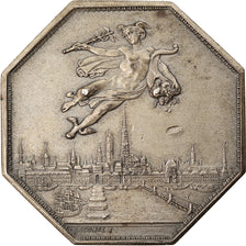France, Token, Chambre de Commerce de Rouen, 1802, Lecomte, AU(50-53), Silver