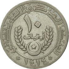 Moneda, Mauritania, 10 Ouguiya, 1993, MBC+, Cobre - níquel, KM:4