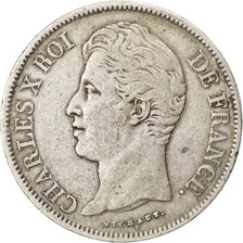 FRANCE, Charles X, 5 Francs, 1829, Paris, KM #728.1, EF(40-45), Silver, Gadoury.