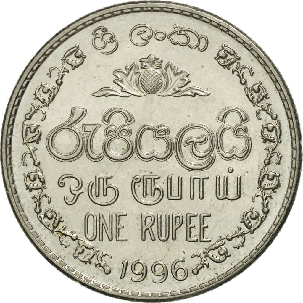 Sri Lanka, Rupee, 1996, MS(60-62), Nickel Clad Steel, KM:136a