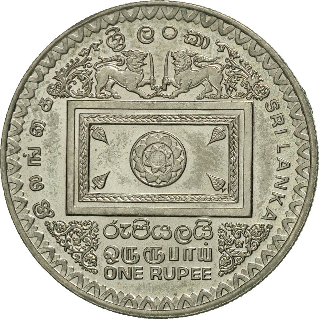 Coin, Sri Lanka, Rupee, 1992, AU(50-53), Copper-nickel, KM:151
