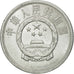 Monnaie, CHINA, PEOPLE'S REPUBLIC, 5 Fen, 1990, SUP+, Aluminium, KM:3