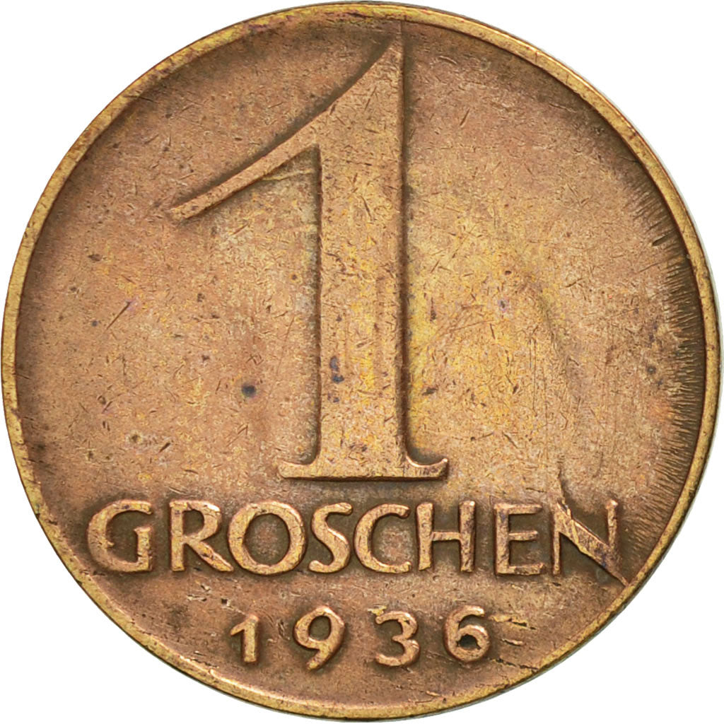 Austria, Groschen, 1936, EF(40-45), Bronze, KM:2836