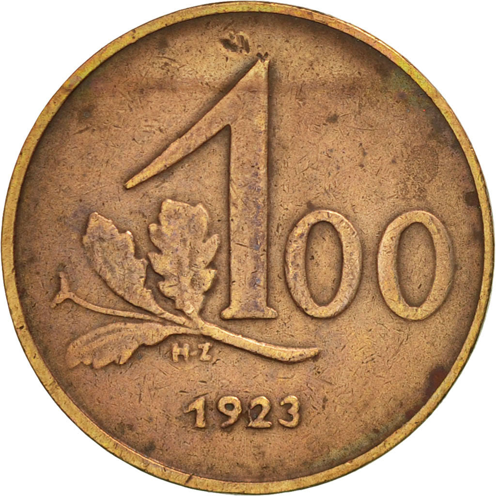 Austria, 100 Kronen, 1923, EF(40-45), Bronze, KM:2832