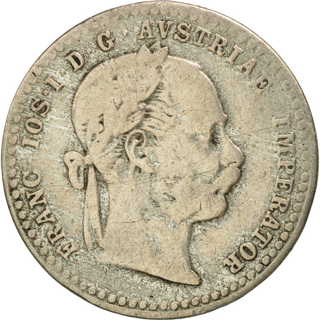 Austria, Franz Joseph I, 10 Kreuzer, 1870, EF(40-45), Silver, KM:2206