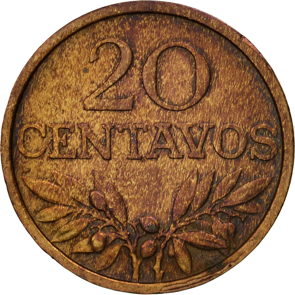 Coin, Portugal, 20 Centavos, 1969, EF(40-45), Bronze, KM:595