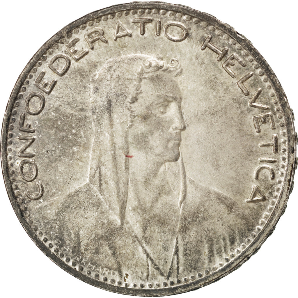 SWITZERLAND, 5 Francs, 1923, Bern, KM #37, MS(63), Silver, 37, 25.02