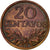 Moneda, Portugal, 20 Centavos, 1970, MBC, Bronce, KM:595