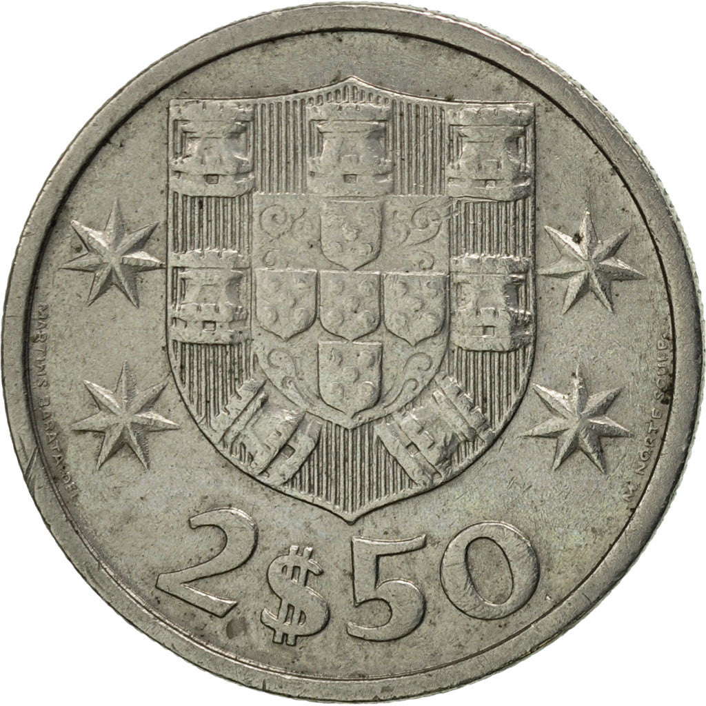 Coin, Portugal, 2-1/2 Escudos, 1985, AU(55-58), Copper-nickel, KM:590