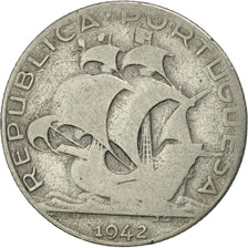 Monnaie, Portugal, 2-1/2 Escudos, 1942, TB+, Argent, KM:580
