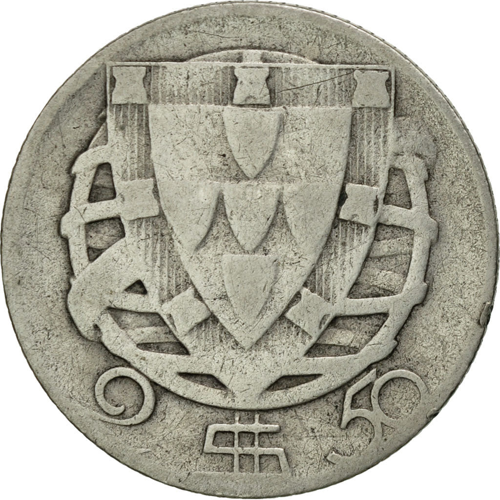 Coin, Portugal, 2-1/2 Escudos, 1942, VF(30-35), Silver, KM:580