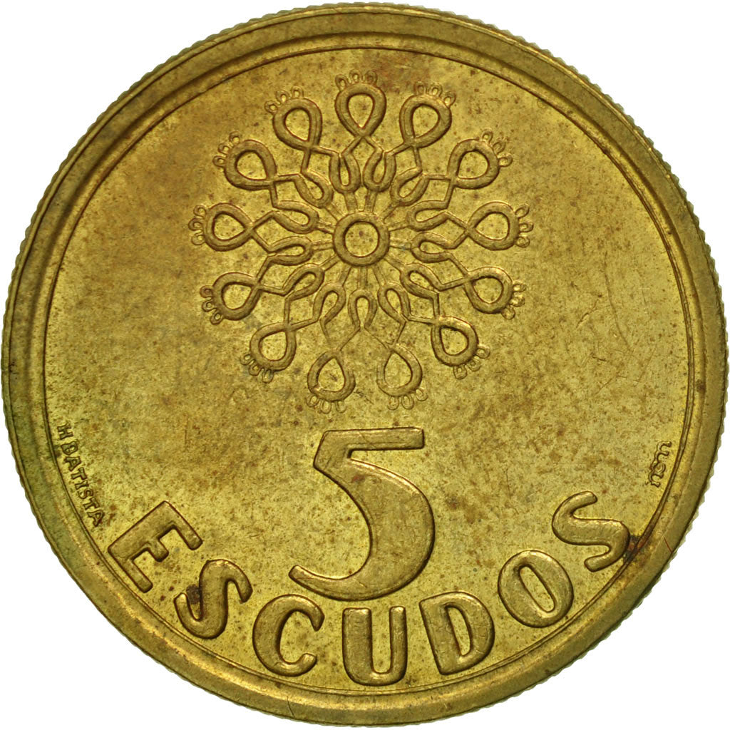 Coin, Portugal, 5 Escudos, 1995, EF(40-45), Nickel-brass, KM:632