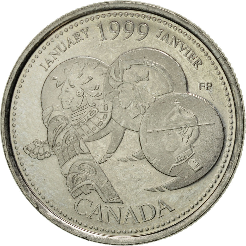 Coin, Canada, Elizabeth II, 25 Cents, 1999, Royal Canadian Mint, Ottawa