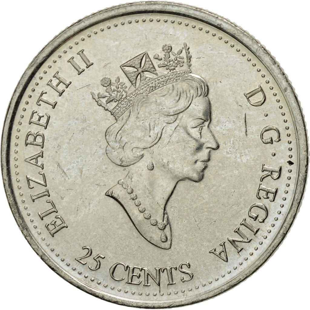 Coin, Canada, Elizabeth II, 25 Cents, 1999, Royal Canadian Mint, Ottawa