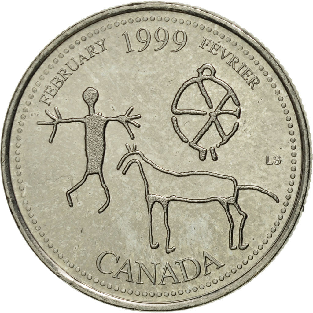 Coin, Canada, Elizabeth II, 25 Cents, 1999, Royal Canadian Mint, Ottawa