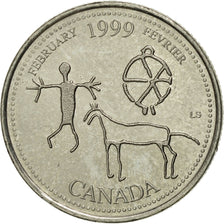 Coin, Canada, Elizabeth II, 25 Cents, 1999, Royal Canadian Mint, Ottawa