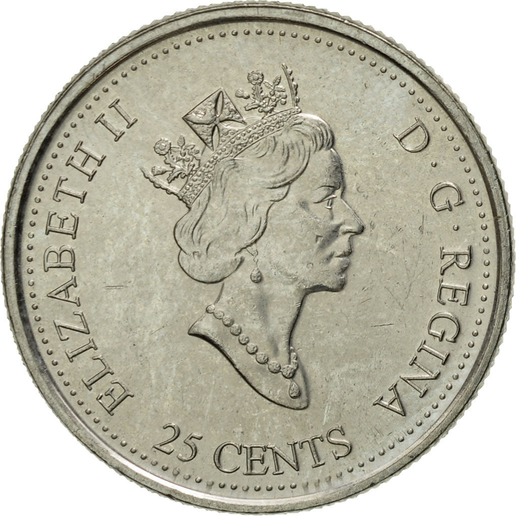 Coin, Canada, Elizabeth II, 25 Cents, 1999, Royal Canadian Mint, Ottawa