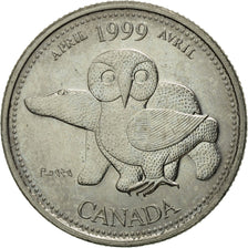 Coin, Canada, Elizabeth II, 25 Cents, 1999, Royal Canadian Mint, Ottawa