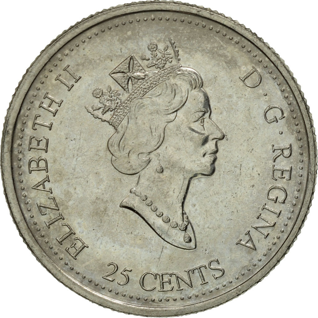 Coin, Canada, Elizabeth II, 25 Cents, 1999, Royal Canadian Mint, Ottawa