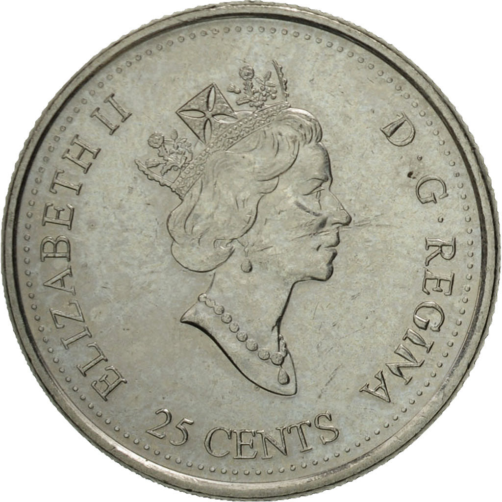 Coin, Canada, Elizabeth II, 25 Cents, 1999, Royal Canadian Mint, Ottawa