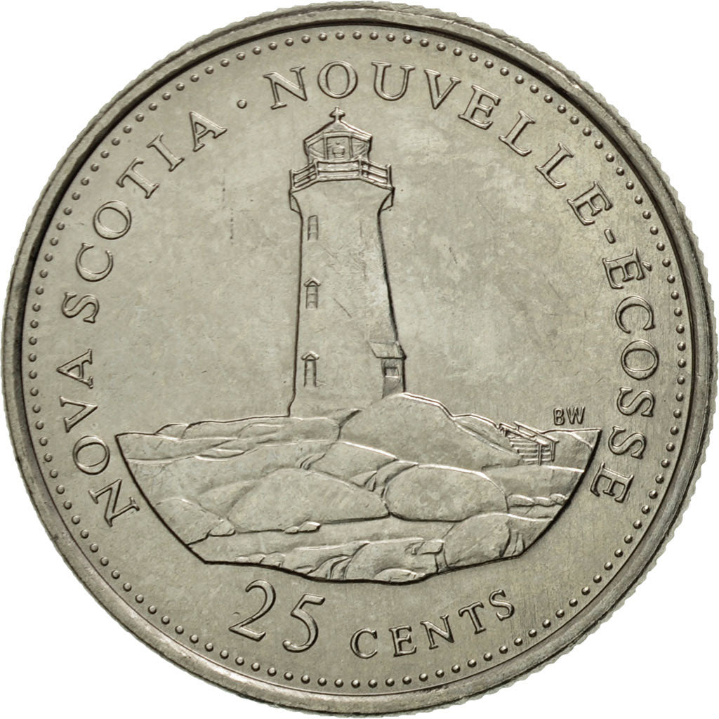 Coin, Canada, Elizabeth II, 25 Cents, 1992, Royal Canadian Mint, Ottawa